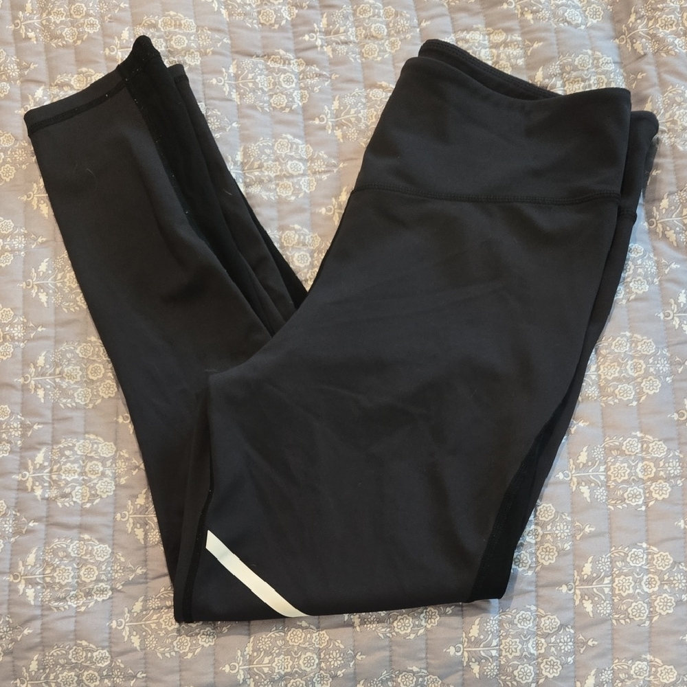 ZYIA Black Leggings with White Accent